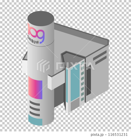 並べれば街になるアイソメイラスト「渋谷109」 116531231