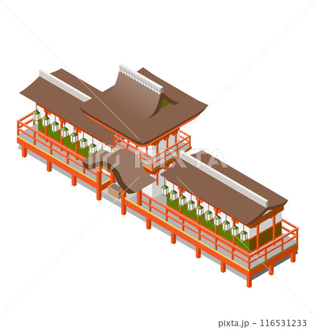 並べれば街になるアイソメイラスト「春日大社」 116531233