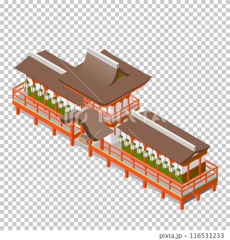 並べれば街になるアイソメイラスト「春日大社」 116531233