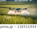 ドローンで農薬散布 116531934