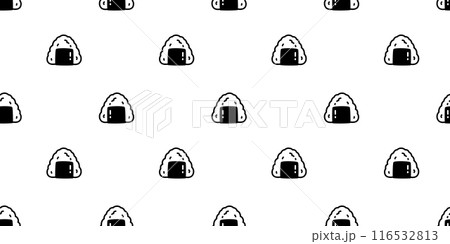 onigiri seamless pattern japanese food vector scarf isolated illustration cartoon wrapping paper tile background repeat wallpaper doodle design 116532813