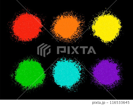 Hand drawn powder explosion textured spots 116533645