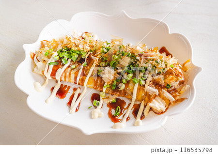 ライスペーパーのお好み焼き風 116535798