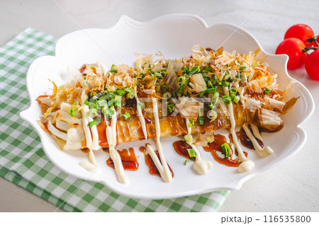 ライスペーパーのお好み焼き風 116535800