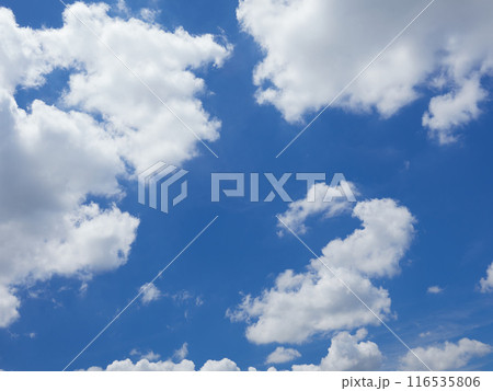 夏の綺麗な青空と美しい雲の風景 116535806
