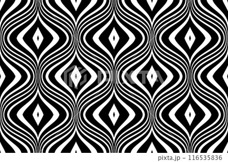 Seamless Geometric Wavy Lines Pattern. 116535836