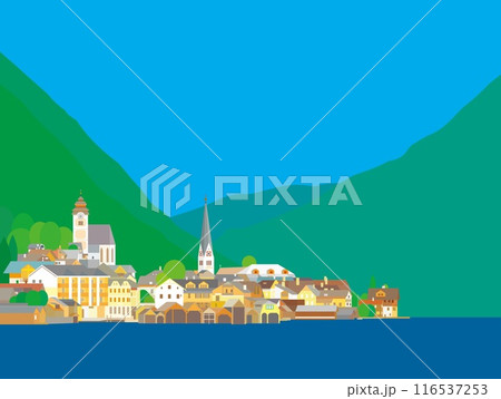 ハルシュタット hallstatt ザルツカンマ―グート salzkammergut オーストリア ハルシュタット hallstatt ザルツカンマ―グート salzkammergut オーストリア 116537253