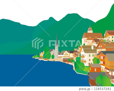 ハルシュタット hallstatt ザルツカンマ―グート salzkammergut オーストリア ハルシュタット hallstatt ザルツカンマ―グート salzkammergut オーストリア 116537281
