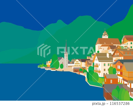 ハルシュタット　hallstatt　ザルツカンマ―グート　salzkammergut　オーストリア 116537286