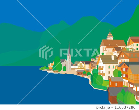 ハルシュタット　hallstatt　ザルツカンマ―グート　salzkammergut　オーストリア 116537290