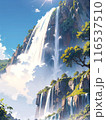 青空に映える巨大な滝 116537510