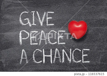 give peace a chance heart 116537615