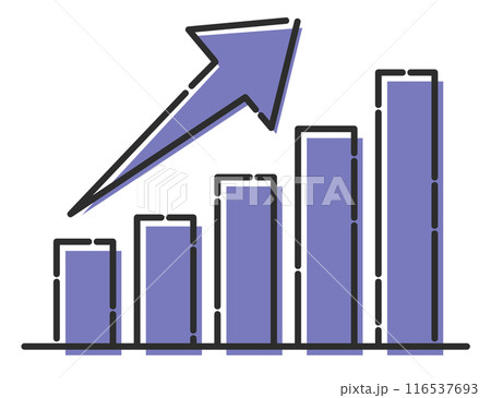 統計を集計して棒グラフに表したイラスト 116537693