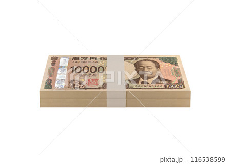日本の新紙幣、百万円の札束で二百万円 116538599