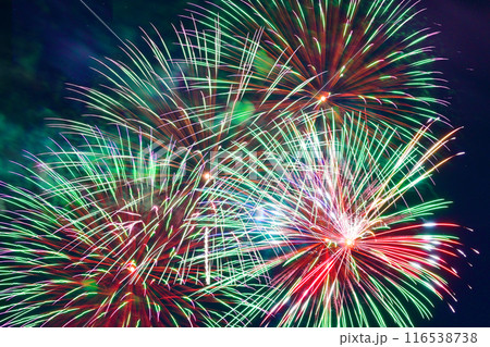 綺麗・感動 色とりどりの打ち上げ花火 綺麗・感動 色とりどりの打ち上げ花火 116538738