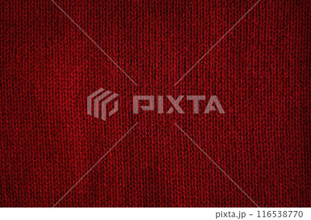 Red fabric texture background. Texture of red sweater Red fabric texture background. Texture of red sweater 116538770