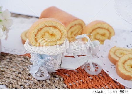 cake with delicious pineapple jam as a background cake with delicious pineapple jam as a background 116539058