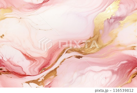 Luxury abstract fluid art painting in alcohol ink technique, mixture of colorful 116539812
