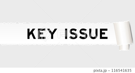 Ripped gray paper background that have word key issue under torn part 116541635