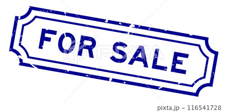 Grunge blue for sale word rubber seal stamp on white background 116541728