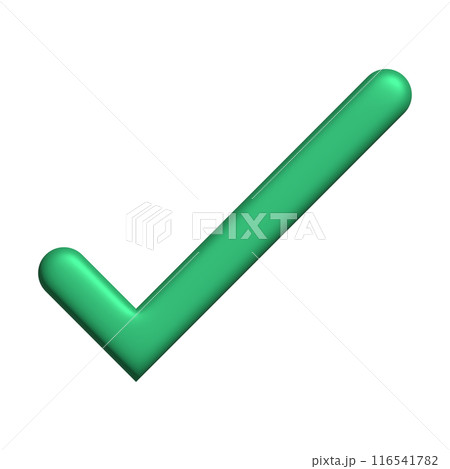Checkmark icon 3d symbol green button for element Checkmark icon 3d symbol green button for element 116541782