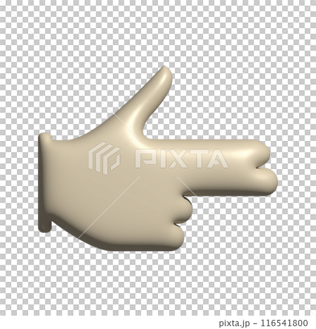 Hand point icon realistic 3d design in cartoon style pointing right 116541800