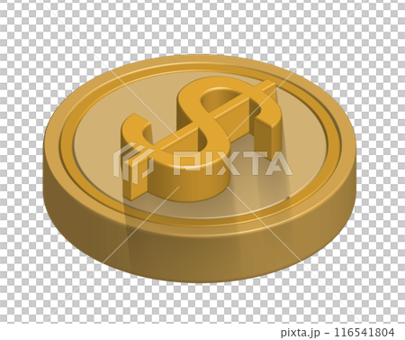 Gold coins money dollar icon realistic 3d business finance concept Gold coins money dollar icon realistic 3d business finance concept 116541804