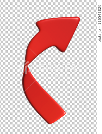Realistic 3d icon red arrow direction symbol design for element 116541829