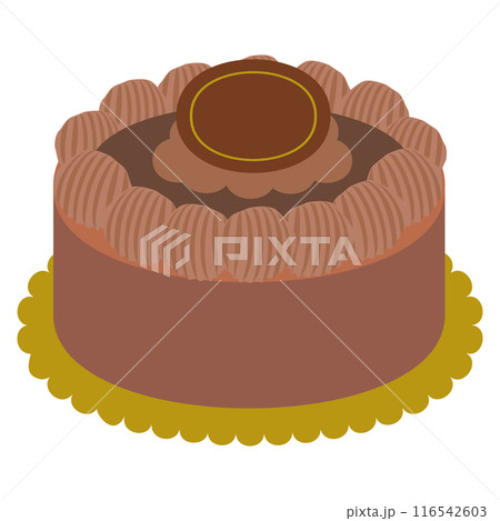 チョコレートクリームのお誕生日のケーキ チョコレートクリームのお誕生日のケーキ 116542603