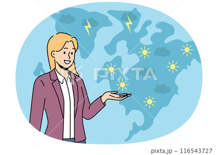 Synoptic woman gives weather forecast, participating in TV show after evening news release Synoptic woman gives weather forecast, participating in TV show after evening news release 116543727