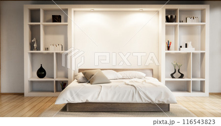 Modern Bedroom interior design with decoration room japan. 116543823