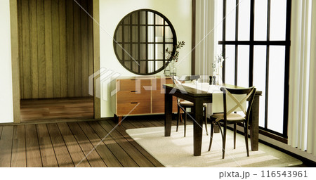 Kitchen room japanese style.3D rendering Kitchen room japanese style.3D rendering 116543961