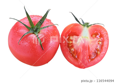 中玉トマト 断面 切り抜き 116544094