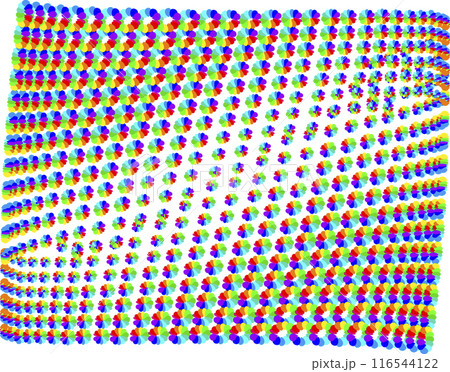 attractive design for colorful background with flower icons from largest to smallest 116544122