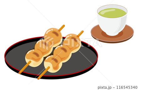 みたらし団子とお茶 116545340