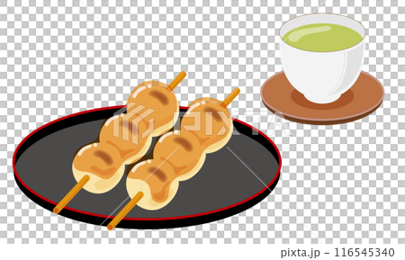 みたらし団子とお茶 116545340