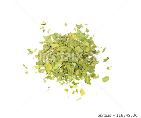 Dry Bay Leaves Powder, Crushed Laurel Leaf, Crumbled Broken Bayleaf, Fragrant Ingredient Pieces 116545536