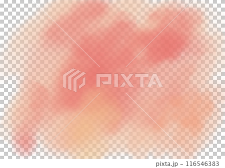 ピンク色の桃のような水彩の滲み背景イラスト 116546383