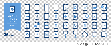 Various smartphone icon sets _ (vector simple color scheme) 116548184