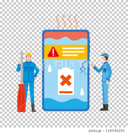 Smartphone repair illustration Smartphone repair illustration 116548281