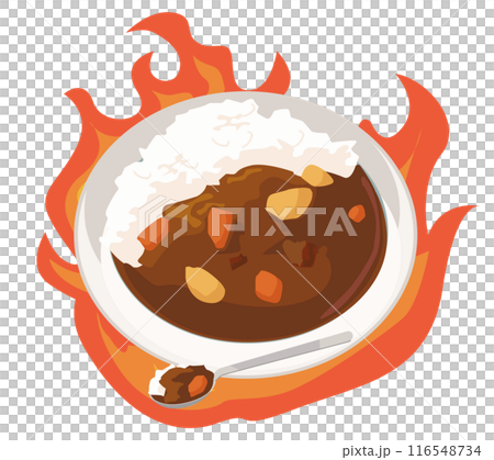 炎に燃えるカレーライス 116548734
