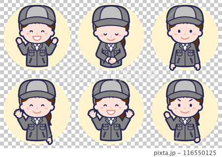 Female factory worker pose set_02 Female factory worker pose set_02 116550125