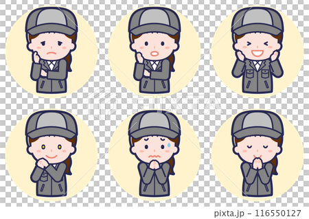 Female factory worker pose set_04 Female factory worker pose set_04 116550127