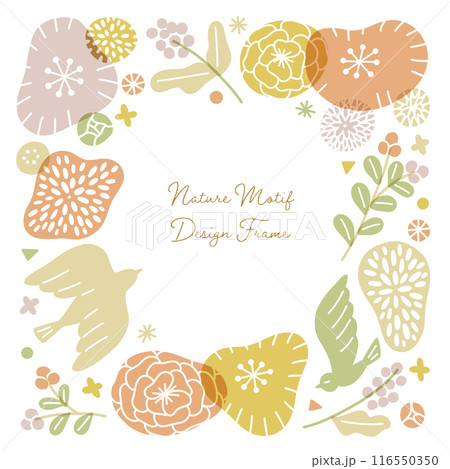 お花のデザインフレーム 116550350