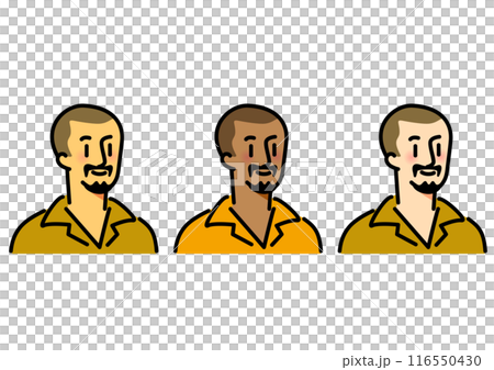 Set of simple male icons 116550430