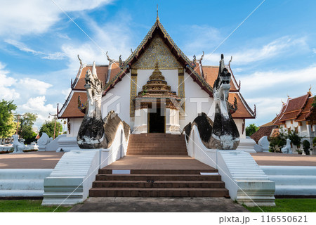Wat Phumin temple in Nan province of Thailand. The most famous and ancient royal Temple of Nan province with almost 400 years old. Wat Phumin temple in Nan province of Thailand. The most famous and ancient royal Temple of Nan province with almost 400 years old. 116550621