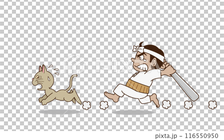 Cat being chased 116550950