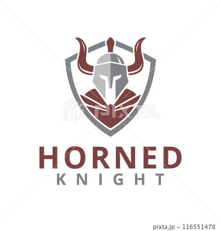 Horned Bull Head Animal Knight Armor Strong Shield Logo Template Horned Bull Head Animal Knight Armor Strong Shield Logo Template 116551478