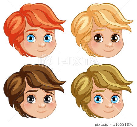 Cute Cartoon Boy Faces Cute Cartoon Boy Faces 116551876