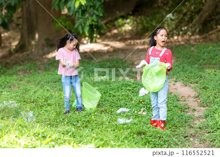 Group student Charity and recycle plastic for environment. Group student Charity and recycle plastic for environment. 116552521